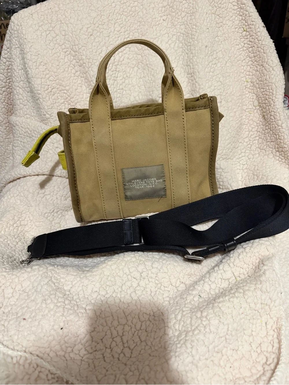 Marc Jacobs Olive Green 'The Tote Bag' Small Canvas Tote